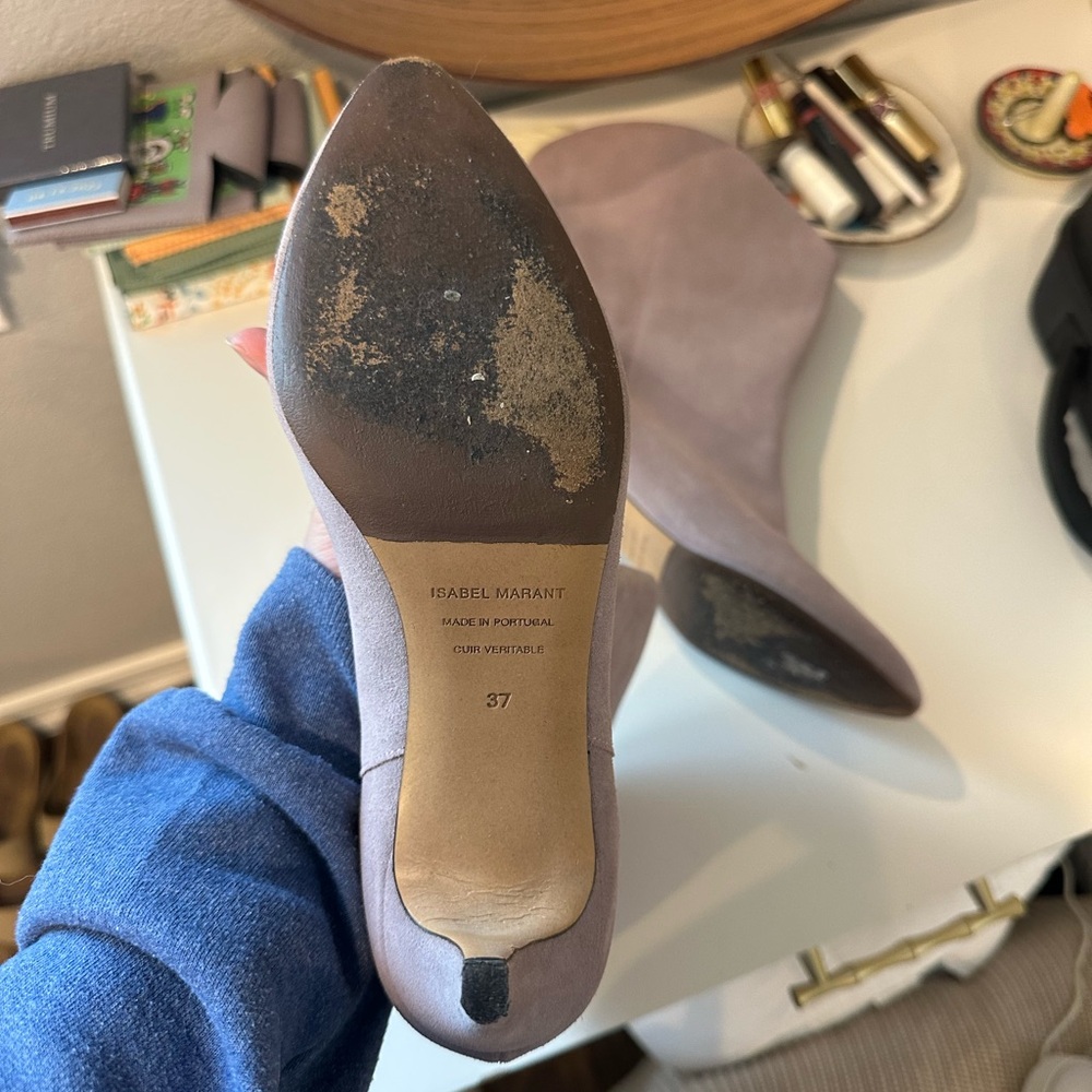 Isabel Marant Dernee Pale Purple Boots Size 37 - Picture 5 of 5